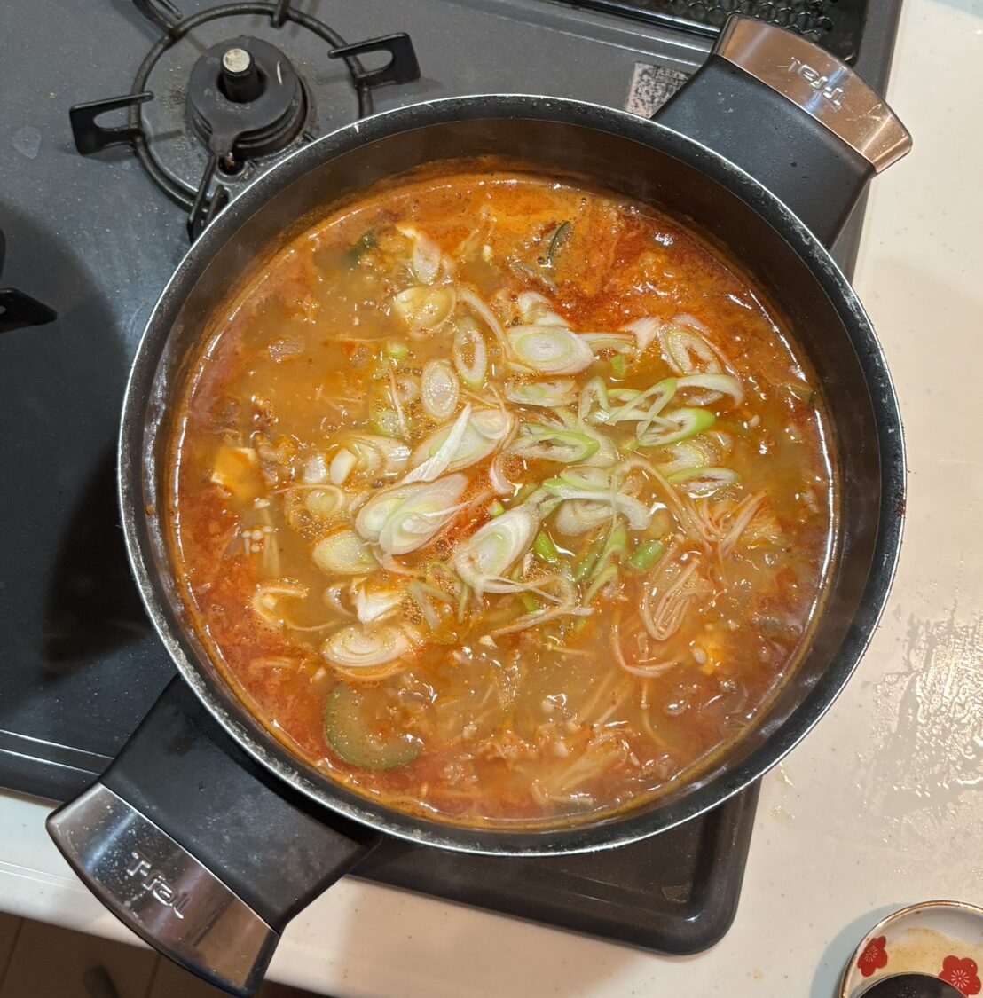 된장찌개(テンジャンチゲ|味噌チゲ)完成写真