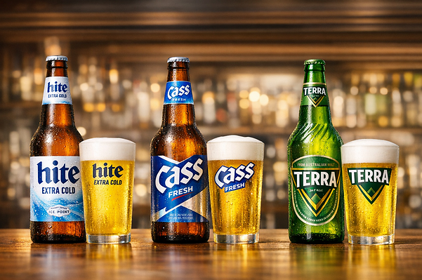 【韓国ビール初心者ガイド】よく飲まれる人気3種を徹底解説｜Cass・Hite・TERRAの特徴まとめ | 名古屋（栄）校のブログ 日本最大の ...