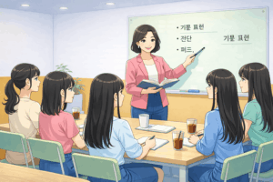 八事から通える韓国語教室でグループレッスンを受ける女性たちの様子