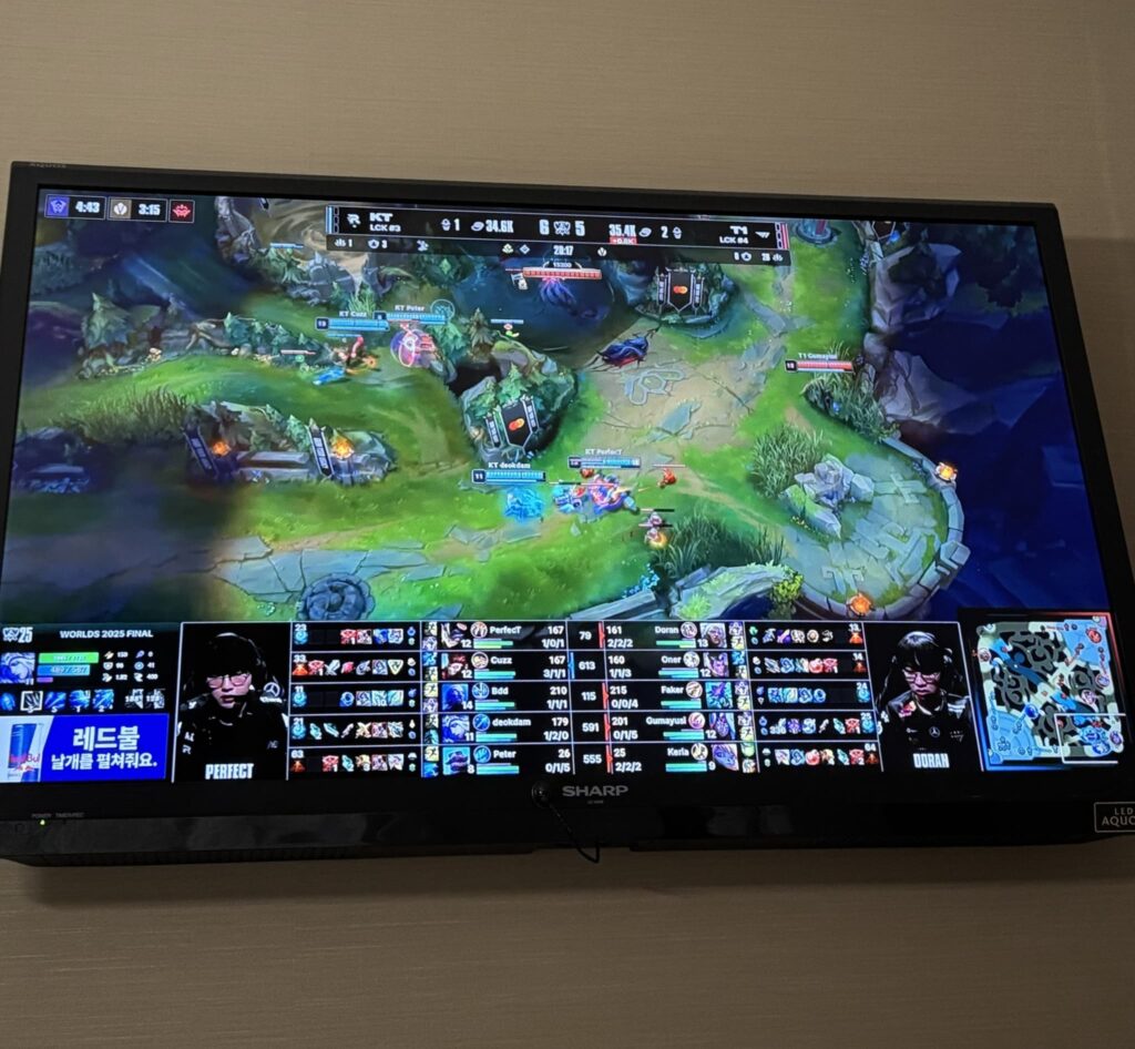 韓国のeスポーツで人気のLoLのゲームプレイ画面